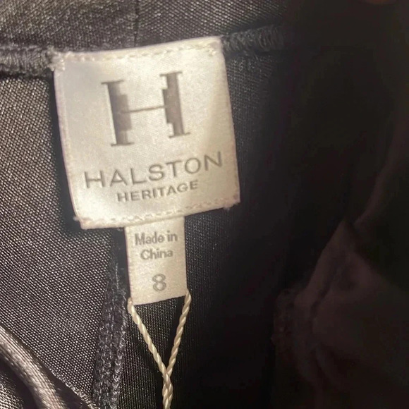 NWT Halton Heritage halter neck day 2 nite black straight leg stretch pantsuit 8 - Picture 5 of 5